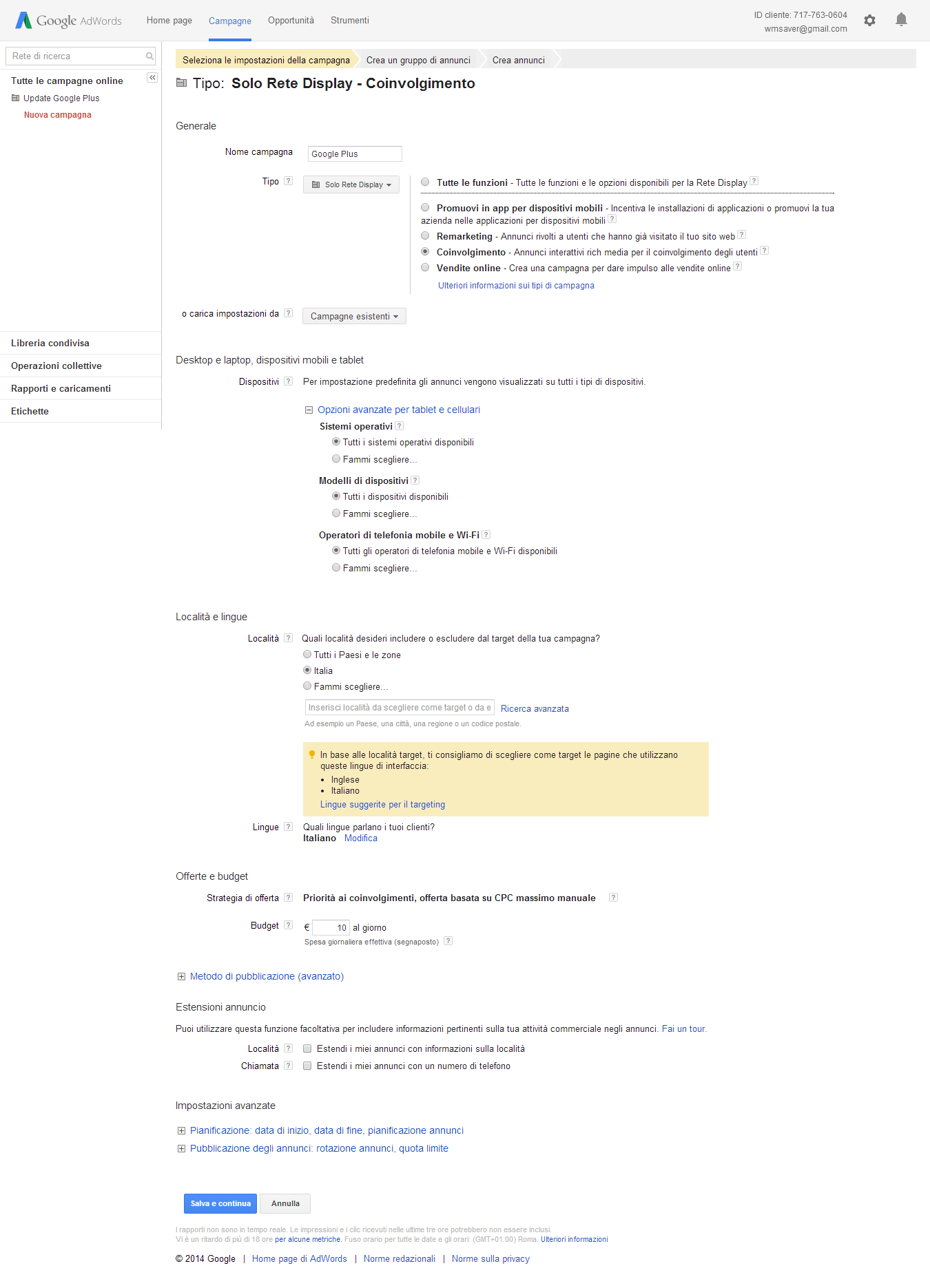 post ads adwords